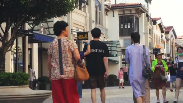Suzhou China August 2020 Customers Walking Street Suzhou Village Suzhou — Stock Video