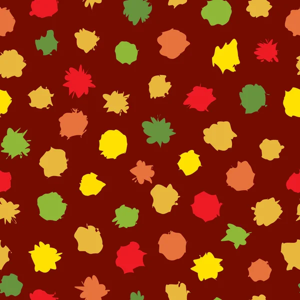 Seamless Pattern Blots Autumn Colors — Stock Vector