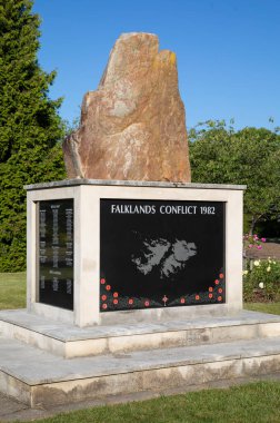 The Falklands Memorial in Alexandra Gardens, Cathays Park, Cardiff, Wales, UK clipart