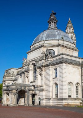 Cardiff Belediye Binası, Cathays Park, Galler, İngiltere