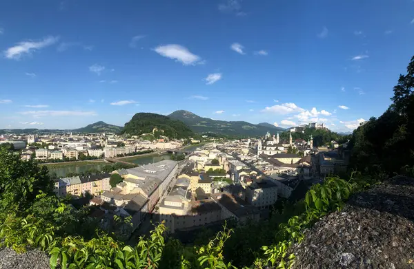 Panorama Dal Centro Storico Salisburgo Austria — Foto Stock