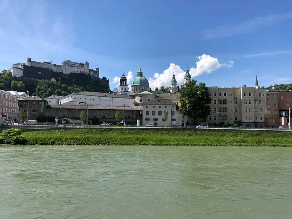 Rio Salzach Salzburgo Áustria — Fotografia de Stock