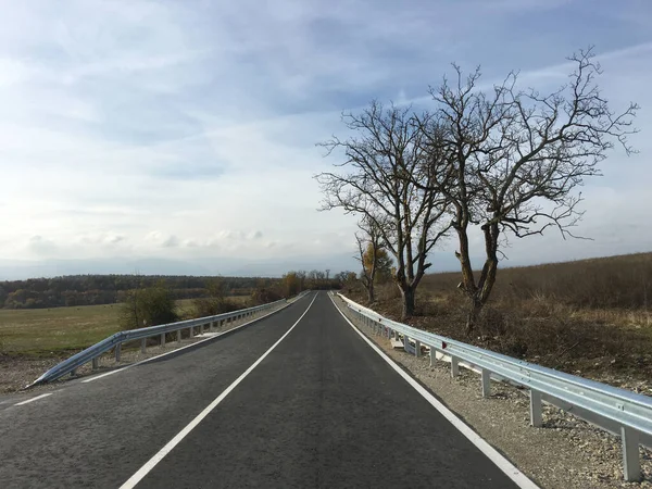 Neue Asphaltstraße Durch Bulgarien — Stockfoto