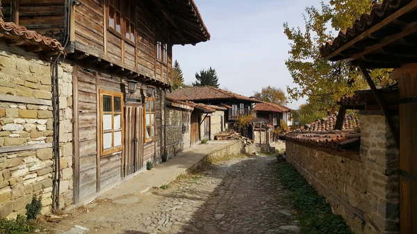 Casas Madera Tradicionales Zheravna Bulgari — Foto de Stock