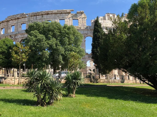 Pula Arena Anfiteatro Pula Croacia — Foto de Stock