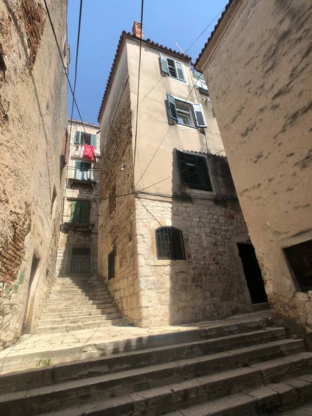 Escaleras Casco Antiguo Sibenik Croacia — Foto de Stock