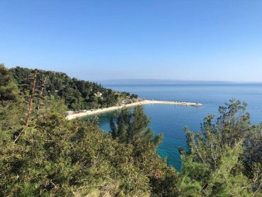 Hırvatistan 'ın Split kentindeki Kasjuni Sahili' nden hava manzarası
