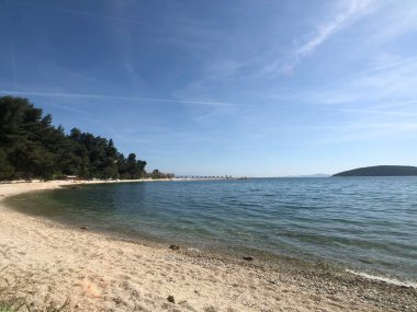 Hırvatistan 'ın Split kentindeki Kasjuni plajı