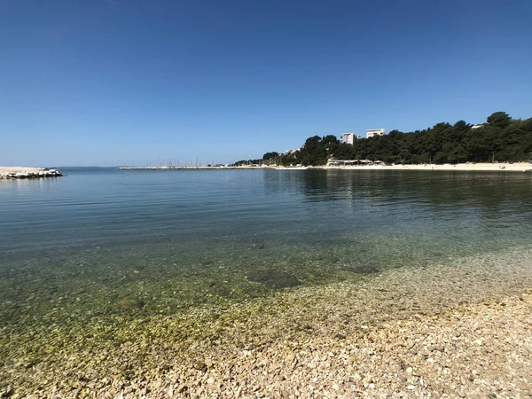 Split Hırvatistan Daki Znjan Şehir Plajı — Stok fotoğraf