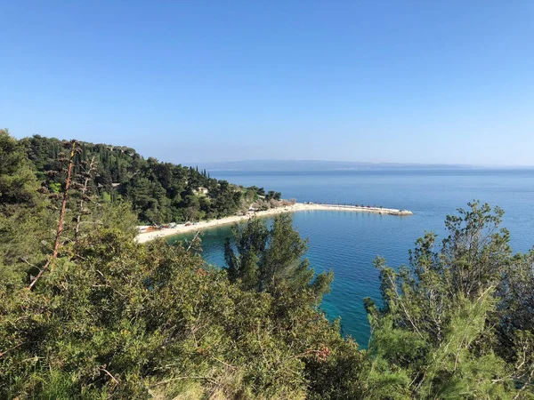Hırvatistan Split Kentindeki Kasjuni Sahili Nden Hava Manzarası — Stok fotoğraf