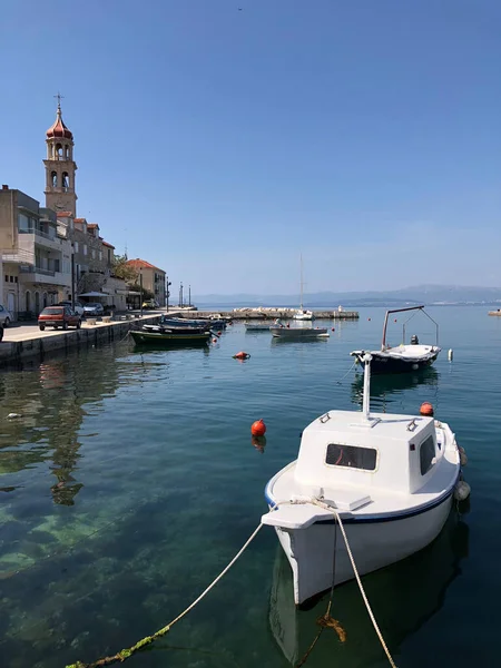 Pequeño Barco Pesca Ciudad Sutivan Isla Brac Croacia — Foto de Stock