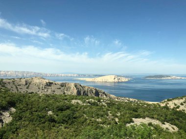 Hırvatistan 'da Lukovo çevresindeki Rocky manzarası