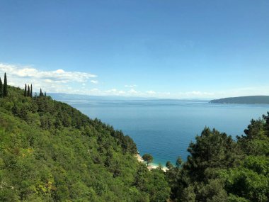 Hırvatistan 'ın Moscenicka Draga kentindeki Plaj Uboka