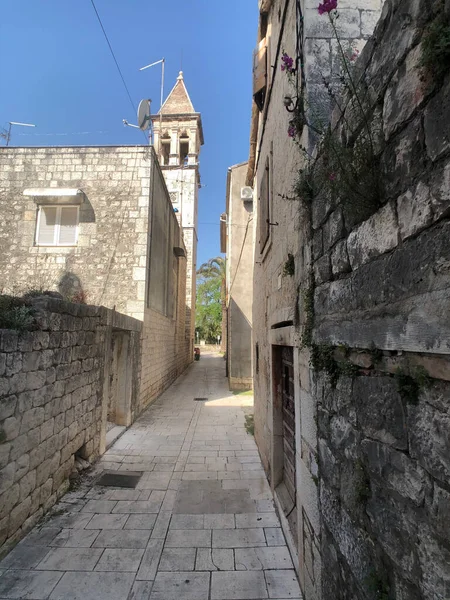 Crkva Biserica Mihovila Din Trogir Croaţia — Fotografie, imagine de stoc