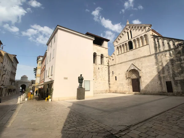 Plein Voor Chrysogonus Kerk Zadar Kroatië — Stockfoto