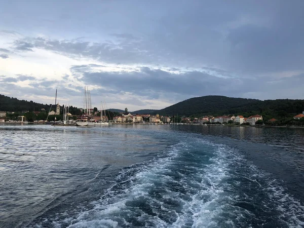 Ferry Leaving Zlarin Island Croatia — Stock Photo, Image