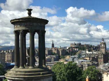 Edinburgh İskoçya 'daki Calton Hill' deki Dugald Stewart Anıtı