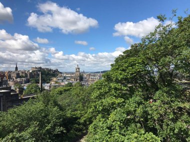 Edinburgh İskoçya 'daki Calton Hill' den görüntü