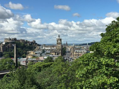 Edinburgh İskoçya 'daki Calton Hill' den görüntü