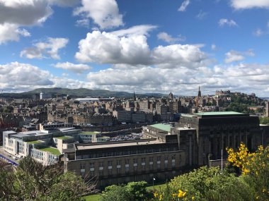 Edinburgh İskoçya 'daki Calton Hill' den görüntü