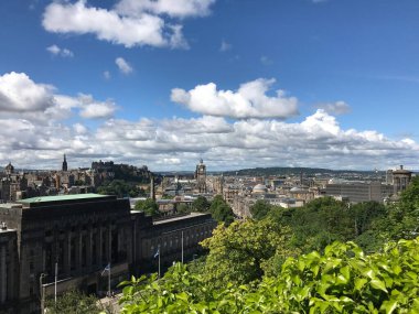 Edinburgh İskoçya 'daki Calton Hill' den görüntü