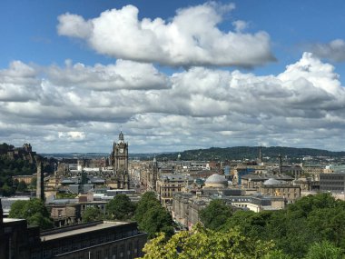 Edinburgh İskoçya 'daki Calton Hill' den görüntü