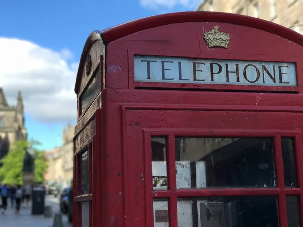 Telephone cell in Edinburgh Scotland