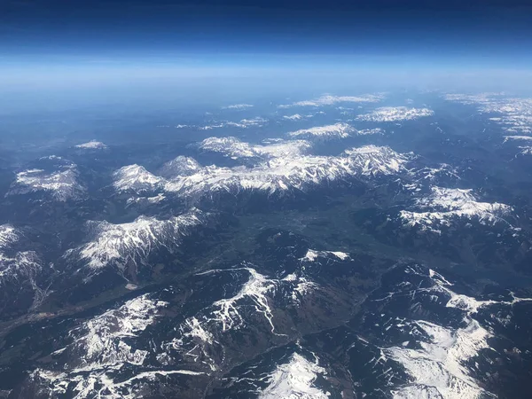 Flying Snowy Alps Europe — Stock Photo, Image