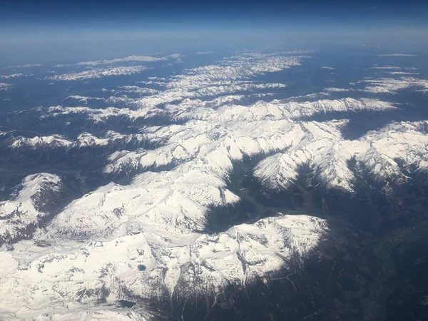 Flying Austrian Alps Europe — Stock Photo, Image