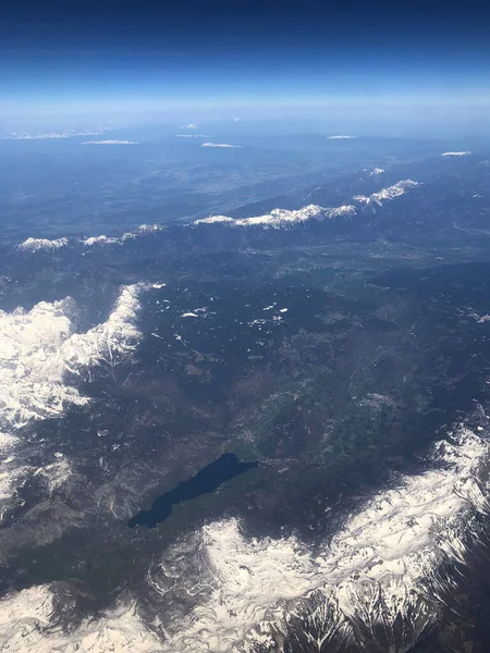 Flying Snowy Alps Europe — Stock Photo, Image