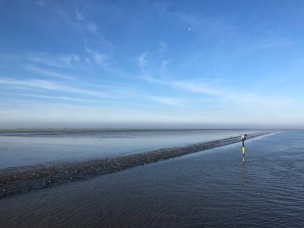 Morze Wadden Podczas Odpływu Friesland Holandia — Zdjęcie stockowe