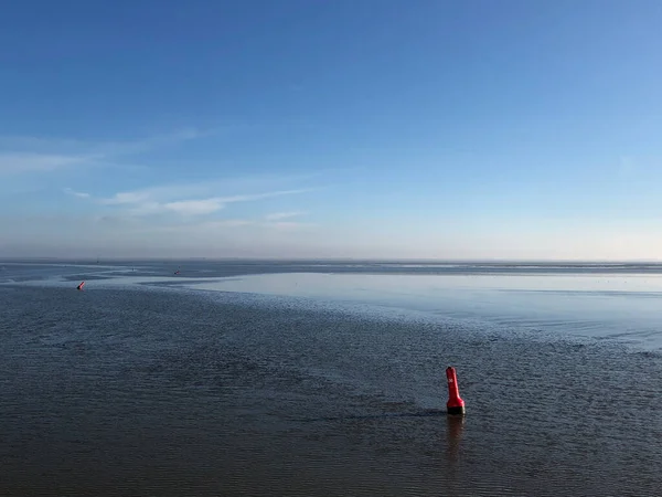 Mar Wadden Durante Maré Baixa Frísia Países Baixos — Fotografia de Stock