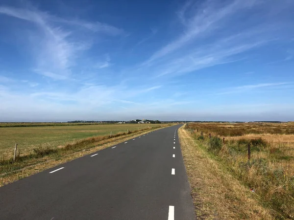 Estrada Ilha Ameland Frísia Países Baixos — Fotografia de Stock