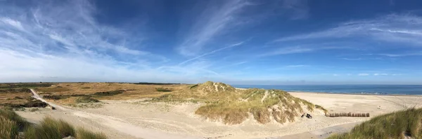 Panorama Vanaf Een Strand Ameland Eiland Friesland Nederland — Stockfoto