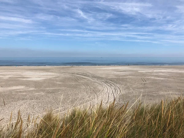 Plaża Wyspie Ameland Friesland Holandia — Zdjęcie stockowe