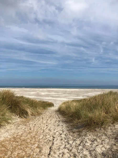 Pláž Ostrově Ameland Frísku Nizozemsko — Stock fotografie