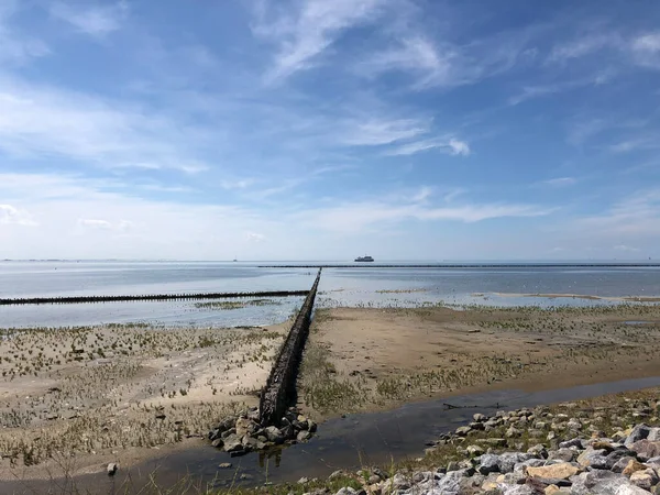 Hollanda Friesland Daki Ameland Adasının Etrafındaki Geniş Deniz — Stok fotoğraf