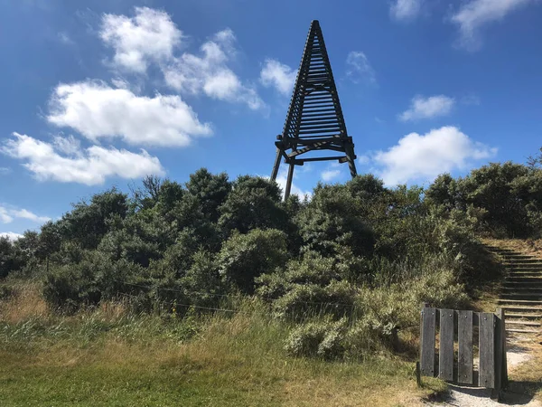 Monument Aan Het Natuurreservaat Kobbeduinen Schiermonnikoog Eiland Nederland — Stockfoto