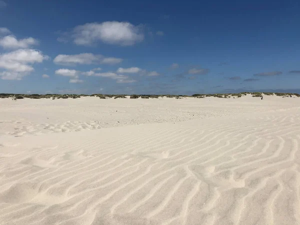 Areia Branca Praia Schiermonnikoog Nos Países Baixos — Fotografia de Stock