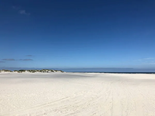 Білий Пісок Пляжі Сяйрмоннікугу Нідерланди — стокове фото