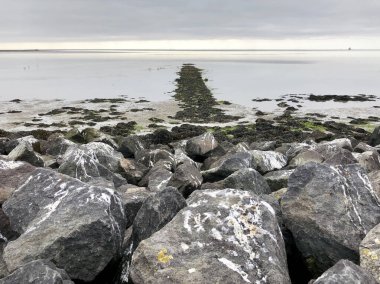 Dike on Terschelling, Friesland Hollanda