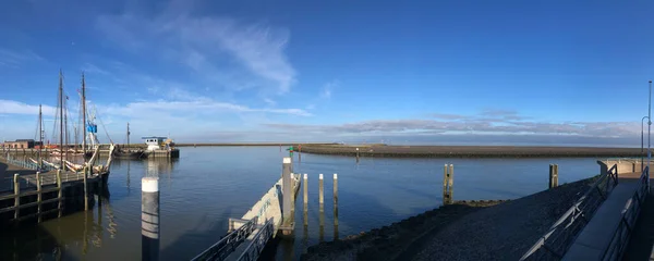 Panorama Desembocadura Del Puerto Harlingen Frisia Países Bajos — Foto de Stock