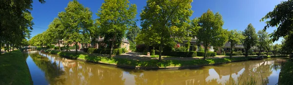 Panorama Vom Achlumer Kanal Achlum Friesland Niederlande — Stockfoto