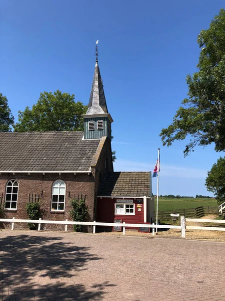 Der Eingang Zum Friesischen Museumsdorf Allingawier Einem Warfendorf Friesland Niederlande — Stockfoto