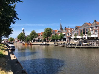 Kanal Het Grootdiep, Dokkum, Friesland Hollanda