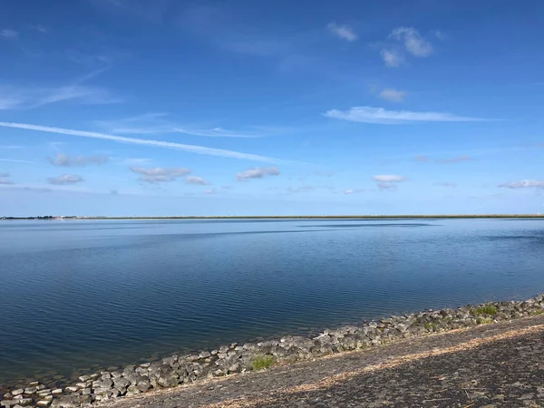 Dijk Aan Het Ijsselmeer Rond Het Dorp Cornwerd Friesland — Stockfoto