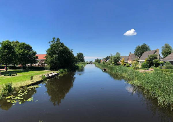 Canal Veenhoop Frísia Países Bajos — Fotografia de Stock