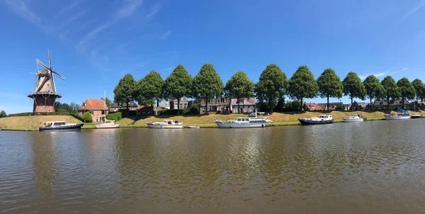 Panorama Fra Baantjegracht Dokkum Friesland Nederland – stockfoto