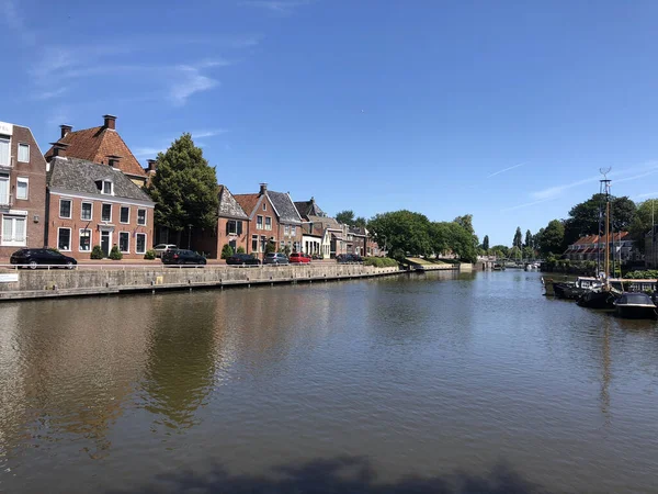 Canal Het Grootdiep Dokkum Friesland Nizozemsko — Stock fotografie