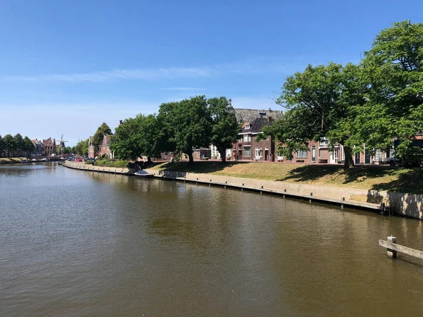 Grootdiep Canal Dokkum Frisia Países Bajos — Foto de Stock